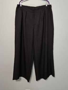 Wide Leg Women's Pants - Black